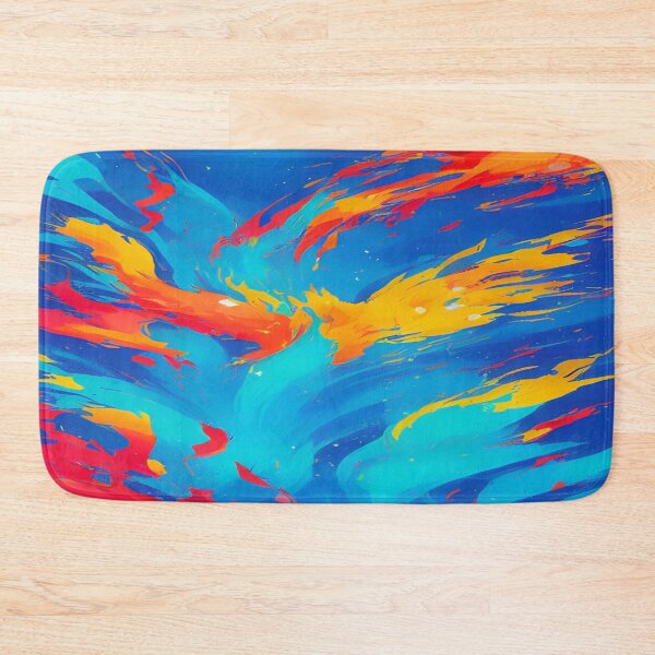 Item preview, Vibrant Abstract Ocean Flames designed and sold by mrtss.