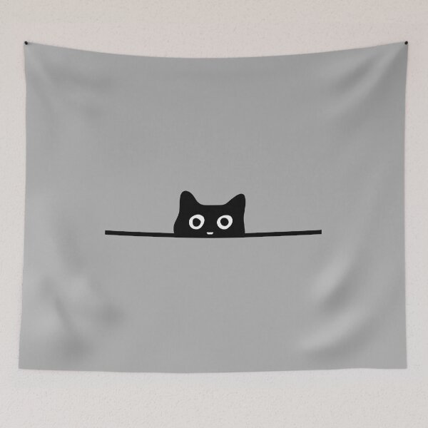 Item preview, Funny Black Cat Sneaky Peaking Cat Lover Gift designed and sold by Artycom.