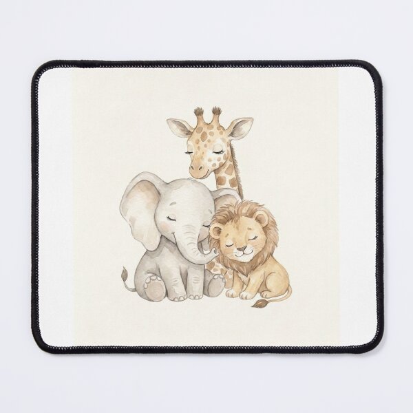 Item preview, Cute Baby Safari Animals Watercolor Illustration designed and sold by drhett09.