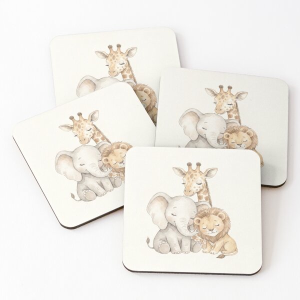 Item preview, Cute Baby Safari Animals Watercolor Illustration designed and sold by drhett09.
