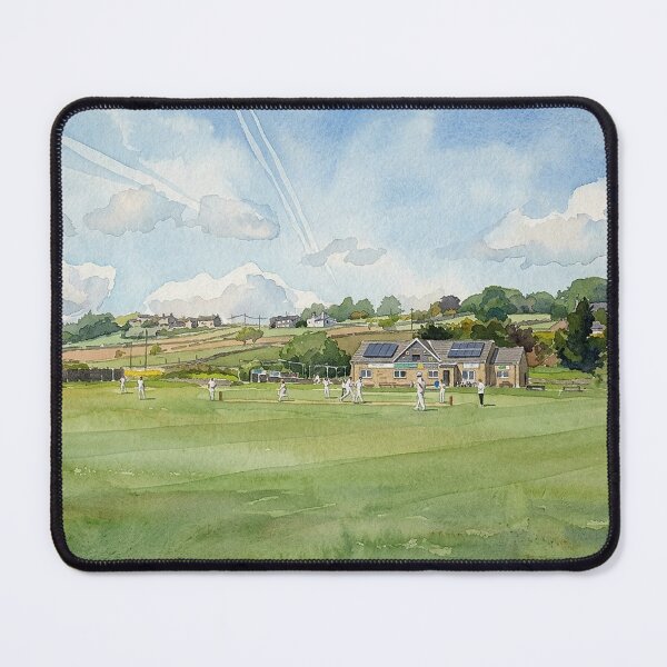 Item preview, Summer Cricket Match in Warley Village, Yorkshire - Watercolour Art designed and sold by ArtworkNorth.