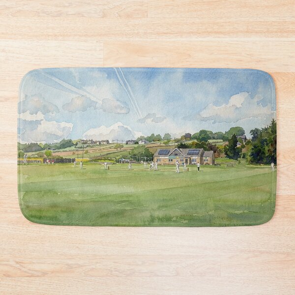 Item preview, Summer Cricket Match in Warley Village, Yorkshire - Watercolour Art designed and sold by ArtworkNorth.