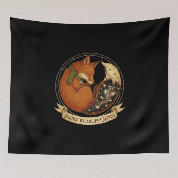 Item preview, Guided By Ancient Stars Celestial Cozy Sleeping Fox designed and sold by Rahaf-shop9.