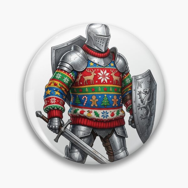 Item preview, Medieval Knight Wearing Knitted Sweater History Humor designed and sold by Retro Mood Co.