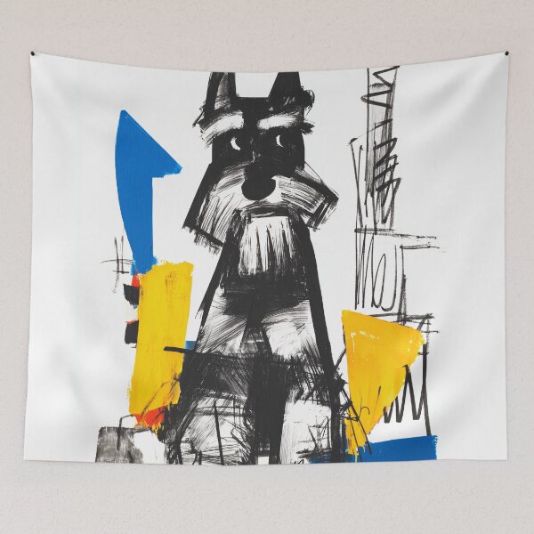 Item preview, Abstract schnauzer With Colorful Background designed and sold by lautir.