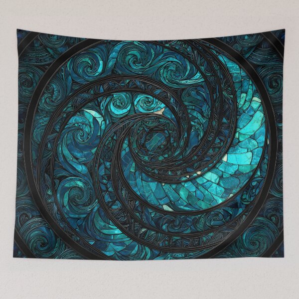 Item preview, New Zealand Māori Paua Pattern Koru Design 909 designed and sold by GrinGalore.