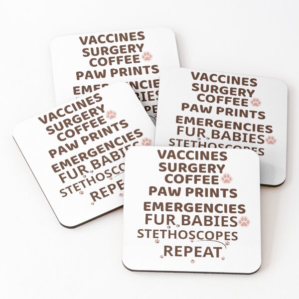 Item preview, Vaccines Surgery Coffee Fur Babies Repeat - Funny Relatable Veterinary Routine designed and sold by batoot1.