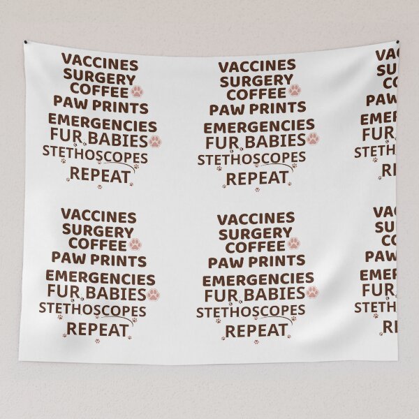 Item preview, Vaccines Surgery Coffee Fur Babies Repeat - Funny Relatable Veterinary Routine designed and sold by batoot1.