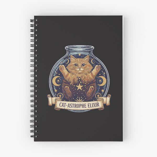 Item preview, "Cat-Astrophe Elixir" Orange Cat Magic Potion Witchy Art designed and sold by Cipher & Soul.