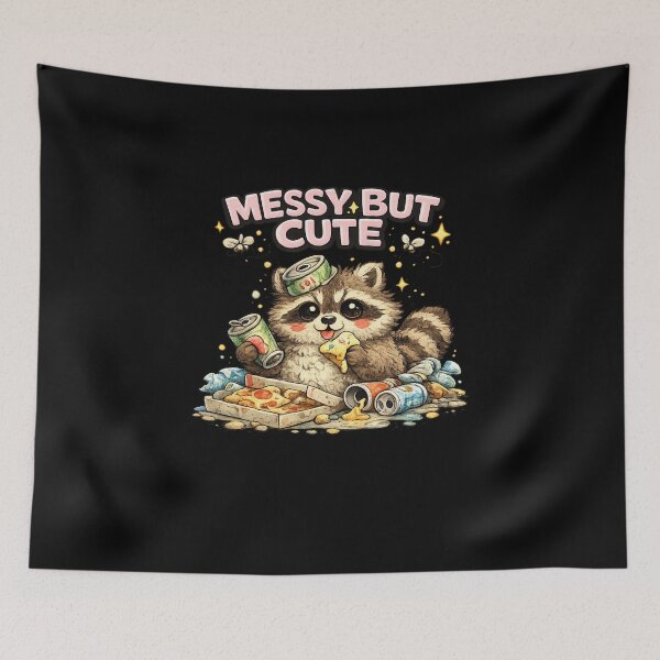Item preview, Messy But Cute Funny Raccoon designed and sold by Hobby-up.