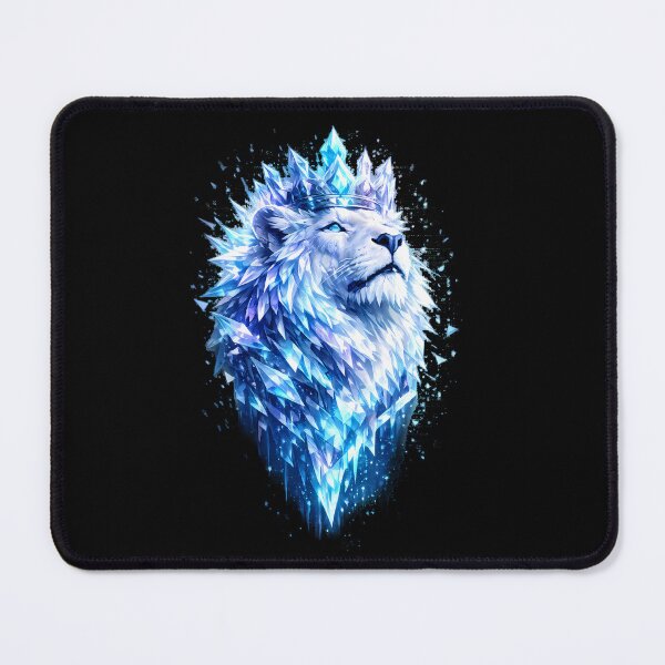 Item preview, Frost King: Majestic Ice Crystal Lion with Crown designed and sold by Royal Beast Art.