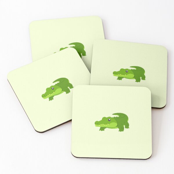 Item preview, Cute Kawaii Crocodile Vinyl Sticker Transparent Background designed and sold by NadDot.