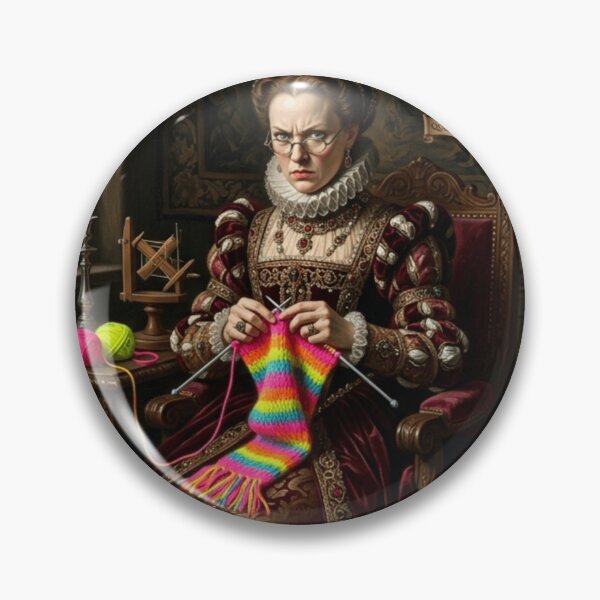 Item preview, Renaissance Lady Knitting Do Not Interrupt Historical designed and sold by Retro Mood Co.