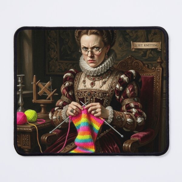 Item preview, Renaissance Lady Knitting Do Not Interrupt Historical designed and sold by Retro Mood Co.