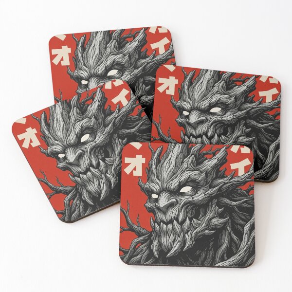Item preview, Maokai on Red - Retro Japanese Kaiju Art designed and sold by Ink Monters.