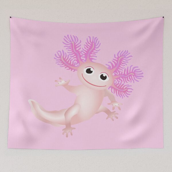 Item preview, Pink Baby Axolotl With Pink Background designed and sold by Adamo-illustration.