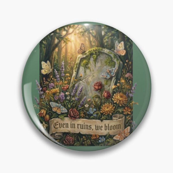 Item preview, Even In Ruins We Bloom Gothic Dark Academia Tombstone designed and sold by Rahaf-shop9.