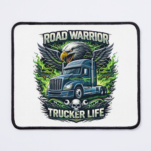 Item preview, Road Warrior Trucker Life Badass American Truck Driver Quote designed and sold by zelvoc-wear.