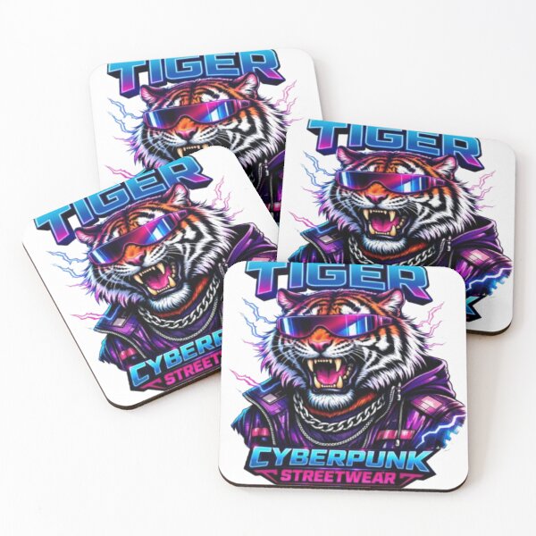 Item preview, “Neon Tiger Cyberpunk Streetwear – Futuristic Galaxy Design designed and sold by THAMIM REALITY 2.0.