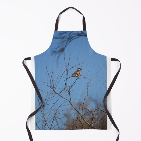Item preview, Sparrow Perched on Bare Branches Against A Clear Blue Winter Sky, Calm Wildlife Moment designed and sold by Nmallia.