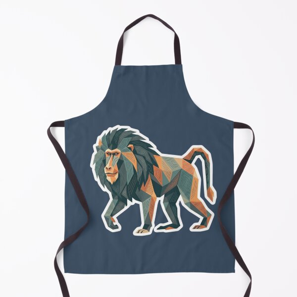 Item preview, Maned Baboon Sticker – Geometric Primate Art for Travelers and Adventurers designed and sold by bsbd-action.