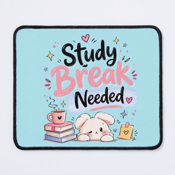 Item preview, Study Break Needed Cute Bunny Aesthetic Student Design designed and sold by Sanika arts .