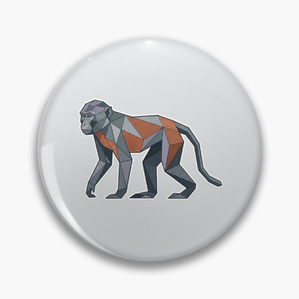 Item preview, Stylized Macaque Sticker – Minimalist Ape Design for Graphic Design Lovers designed and sold by bsbd-action.