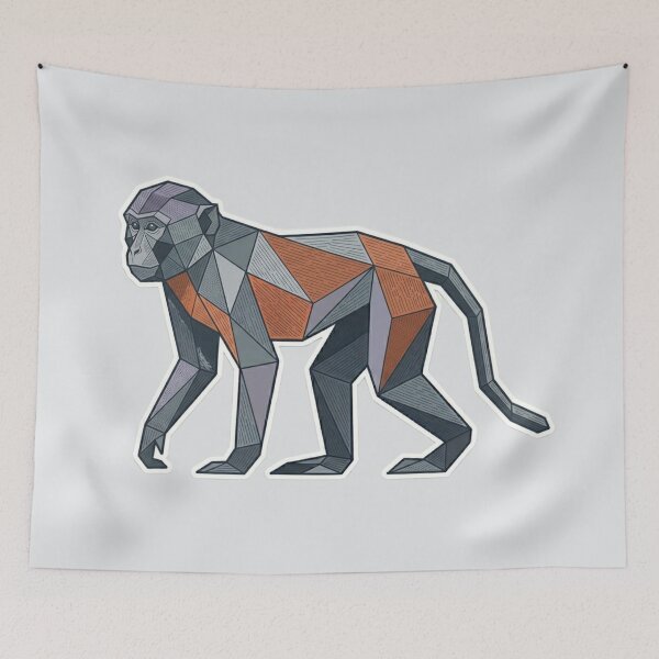 Item preview, Stylized Macaque Sticker – Minimalist Ape Design for Graphic Design Lovers designed and sold by bsbd-action.