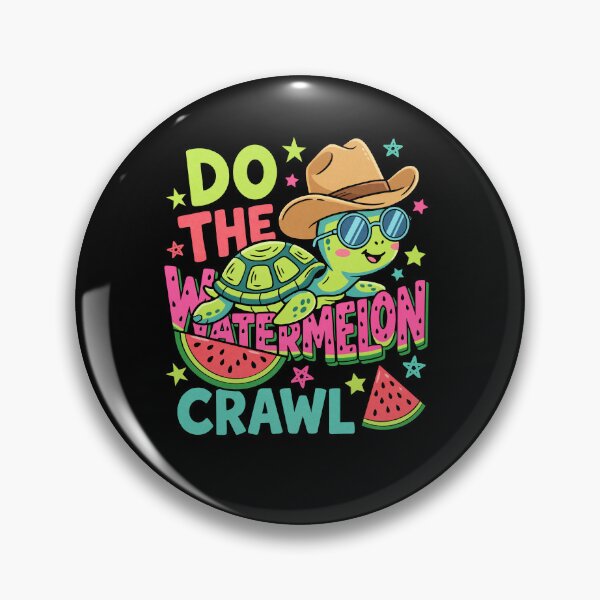 Item preview, Do The Watermelon Crawl Cowboy Turtle Summer designed and sold by FreshVibe Prints.