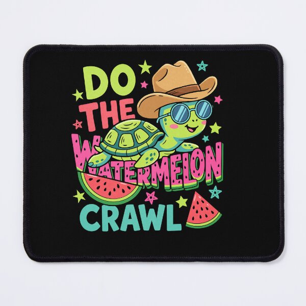 Item preview, Do The Watermelon Crawl Cowboy Turtle Summer designed and sold by FreshVibe Prints.