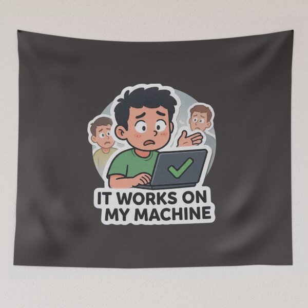 Item preview,  It Works On My Machine Classic Developer Excuse Sticker designed and sold by islam gamal.