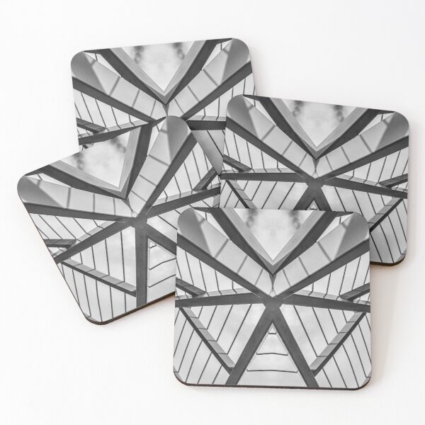 Item preview, Symmetrical Steel and Glass Architecture Structure With Geometric Patterns and Modern Abstract Roof Design designed and sold by Nmallia.