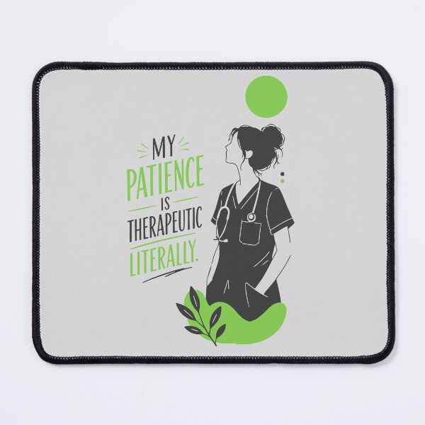 Item preview, My Patience Is Therapeutic Literally — Funny Nurse Gift | RN Oversize T Nurse Humor Healthcare Worker designed and sold by KiwyStudio.
