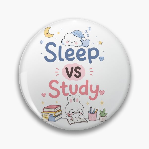Item preview, Sleep VS Study Cute Student Aesthetic Design | Kawaii College Life Quote Sticker designed and sold by Sanika arts .