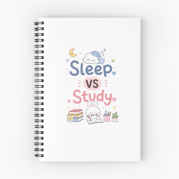 Item preview, Sleep VS Study Cute Student Aesthetic Design | Kawaii College Life Quote Sticker designed and sold by Sanika arts .