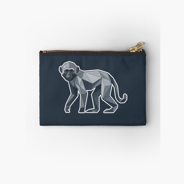 Item preview, Metallic Gray Monkey Sticker – Geometric Monkey Illustration for Tech Fans designed and sold by bsbd-action.