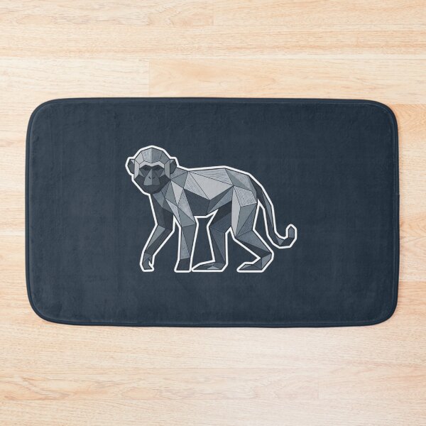 Item preview, Metallic Gray Monkey Sticker – Geometric Monkey Illustration for Tech Fans designed and sold by bsbd-action.