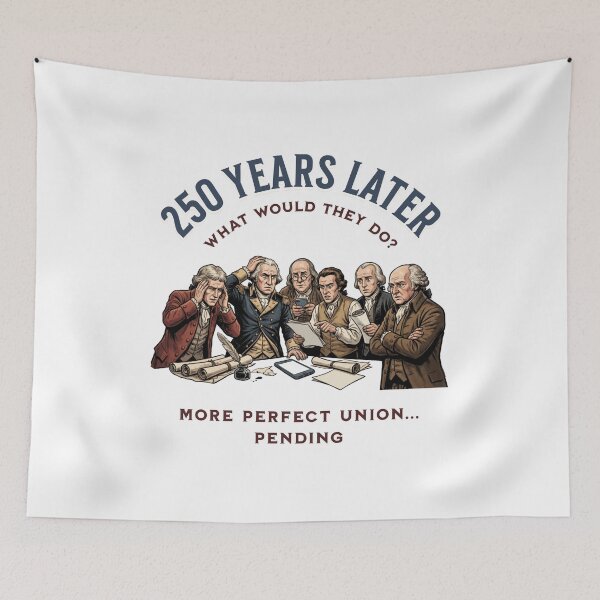 Item preview, 250 Years Later Founding Fathers Ponder U.S. History designed and sold by AntiqueImages.