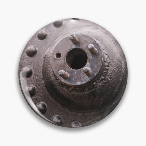 Item preview, Close-Up of Rusted Metal Flange With Bolts on Green Industrial Pipe designed and sold by Nmallia.