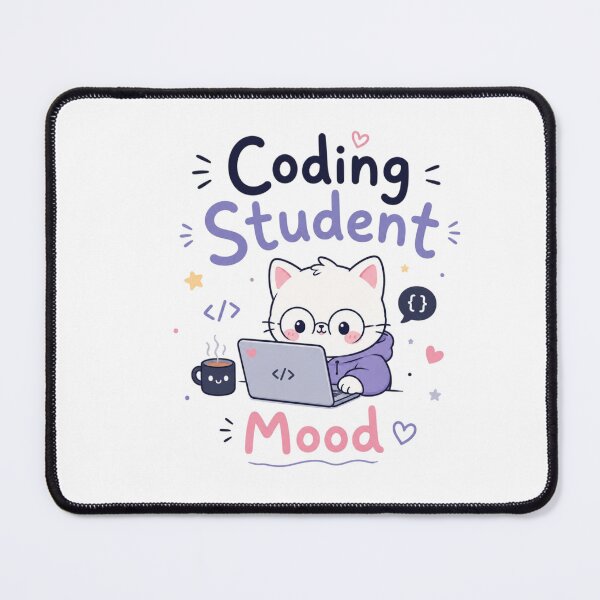 Item preview, Coding Student Mood Cute Kawaii Programmer Cat Design designed and sold by Sanika arts .