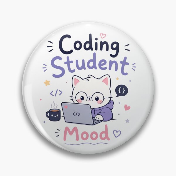 Item preview, Coding Student Mood Cute Kawaii Programmer Cat Design designed and sold by Sanika arts .