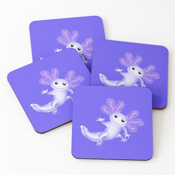 Item preview, Blue Baby Axolotl With Blue Background designed and sold by Adamo-illustration.