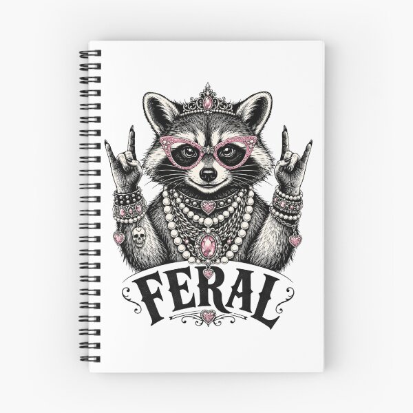Item preview, Feral Raccoon Queen With Pink Boujee Attitude designed and sold by FreshVibe Prints.