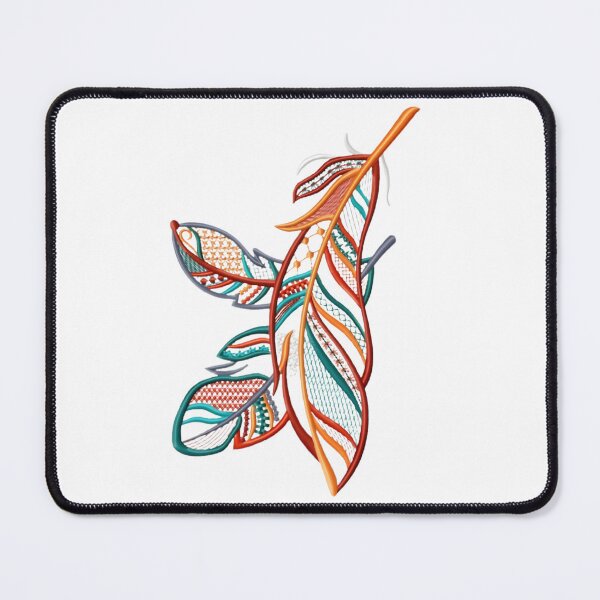 Item preview, Boho Lace Feather Design - Intricate Textured Abstract Art designed and sold by aseelbrand.