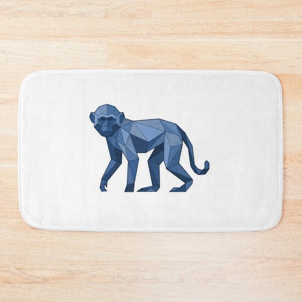 Item preview, Cobalt Blue Monkey Sticker – Cool Tone Monkey Art for Modern Decor designed and sold by bsbd-action.