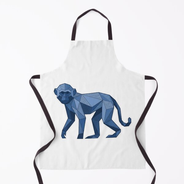 Item preview, Cobalt Blue Monkey Sticker – Cool Tone Monkey Art for Modern Decor designed and sold by bsbd-action.