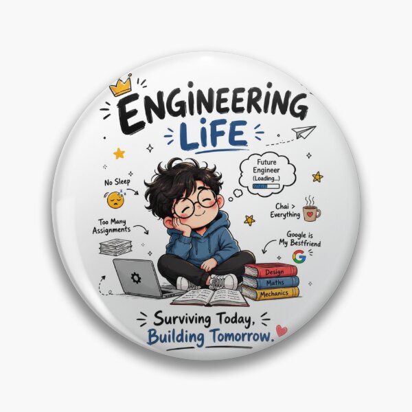 Item preview, Cute Engineering Life Meme T-Shirt | Funny College Student Tee | Future Engineer Loading Design designed and sold by Sanika arts .