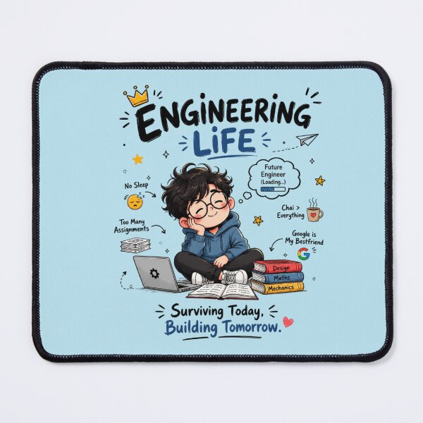 Item preview, Cute Engineering Life Meme T-Shirt | Funny College Student Tee | Future Engineer Loading Design designed and sold by Sanika arts .