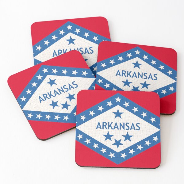 Item preview, Flag of American state Arkansas flag on fabric surface. Arkansas state flag on textured background. Colored flag of Arizona on fabric surface. Symbol of American state designed and sold by Decoriolus.