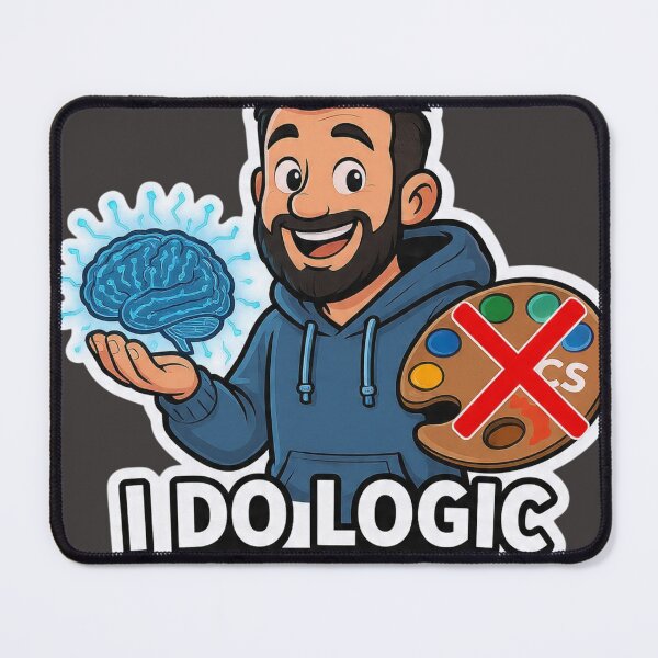 Item preview,  I Do Logic Not CSS Funny Backend Developer Sticker designed and sold by islam gamal.